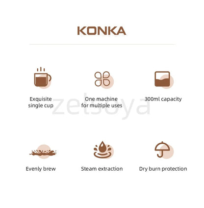 Household small automatic coffee machine office brewing tea machine drip coffee machine