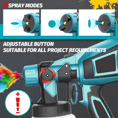 Cordless Paint Sprayer compatible with Makita 18V 2x3.0Ahpcs Batteries Paint Sprayer 1000ml Tank for Walls Ceilings, Fence, Wood