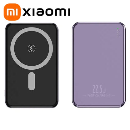 XIAOMI Ultra Slim Power Bank Mac Fast Charge Auxiliary Battery 50000mAh Magnetic Magnet Wireless Charging For IPhone Samsung New