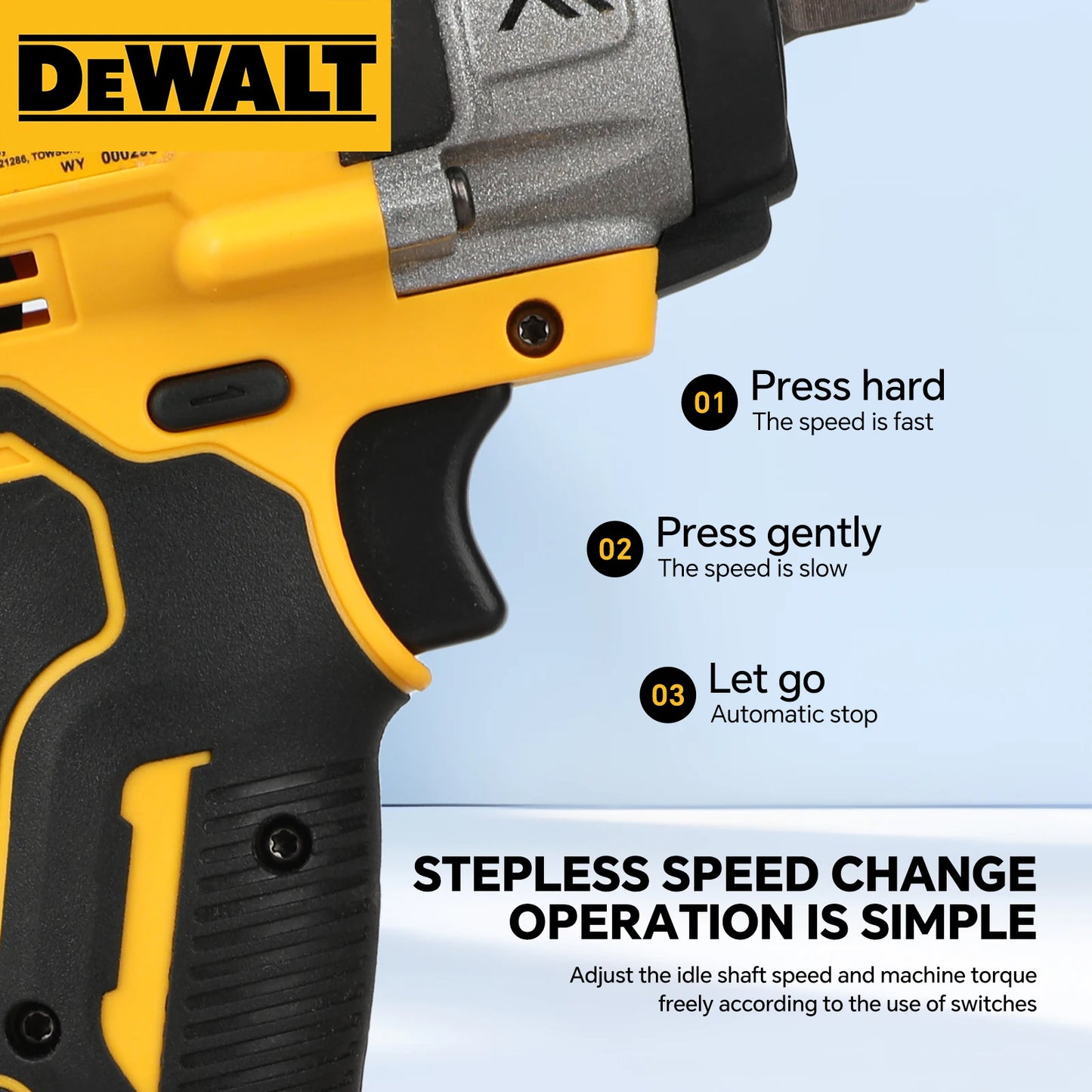 DEWALT DCF922 610Nm High Torque 20V Brushless Cordless Impact Wrench for Automotive Maintenance