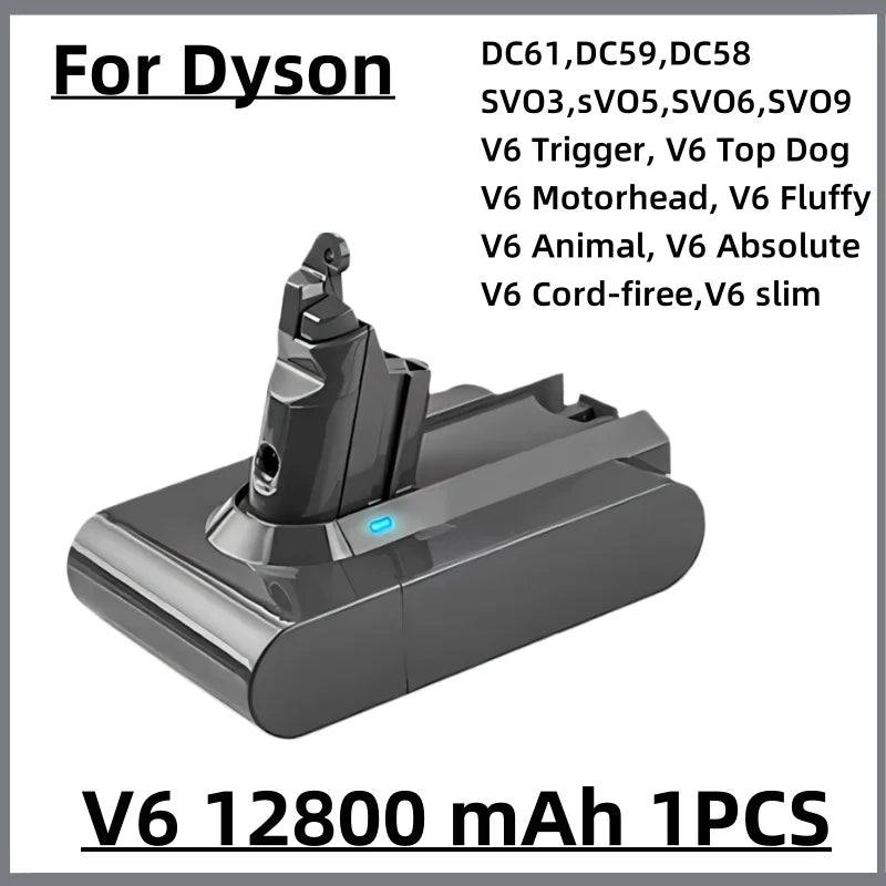Vacuum Cleaner rechargeable Battery for Dyson V6 V7 V8 V10 V11 V15 Series SV07 DC62 DC58 DC31 Absolute Fluffy