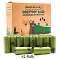 New Pet Biodegradable Trash Bag Dog Poop Bags Bulk Biobase Scented Poo Bag Degradable Cat Waste Bags Dog Poop Dispenser Gifts