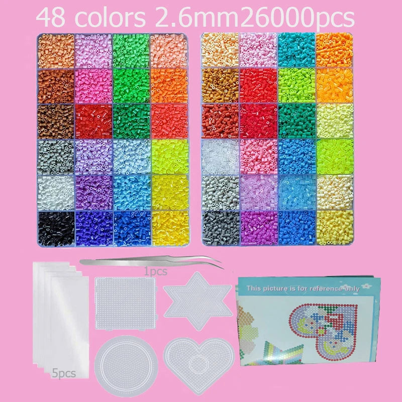 “Hama Beads Box – Thermal Mosaic Ironing Beads for Education, DIY Fuse Beads Toy, Available in 24, 48, or 72 Colors, 2.6 mm or 5 mm.”