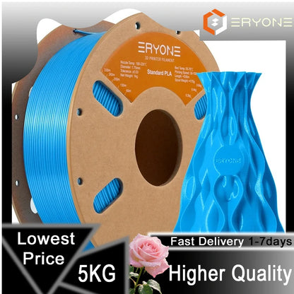 ERYONE 1/5/10KG Standard PLA Premium Filament 1.75mm 3D Print, Multicolor Available,big sale 1kg pla filament,1kg/spool