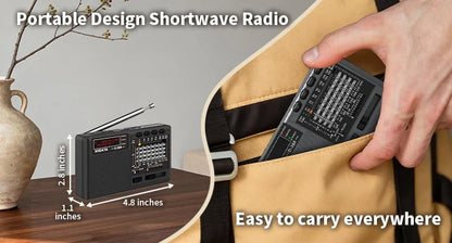 XHDATA D-368/ D-328 Portable Radio FM1-2/AM/SW 12 Band MP3 Player Bluetooth/TF Card With Headphone Jack For Elder Easy Use