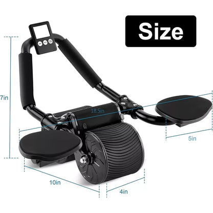 Elbow Support Abdominal Wheel Automatic Rebound Anti-Slip Muscle Ab Trainer Abdominal Wheel Core Fitness AB Roller Wheel