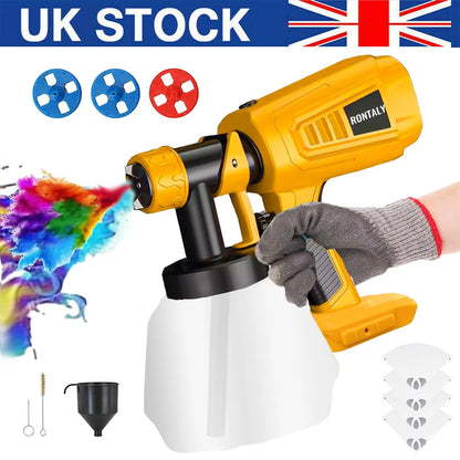 Paint Sprayer Cordless Compatible with DeWalt 18v Battery Powered HVLP Power Spray Gun XR UK(Tool Only)