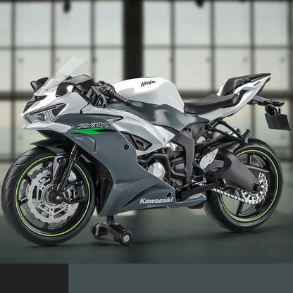1/12 Kawasaki Ninja ZX-6R Motorcycle Toy 1:12 RMZ City Diecast Model Super Sport Miniature Collection Gift For Boy Children Kid