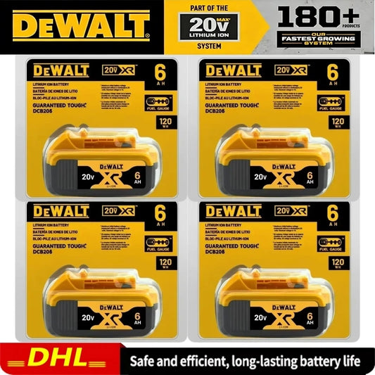 100% Original DeWalt 20V 6Ah 5Ah Battery Power Tool Replacement for DeWalt DCB206 DCB205 DCB202 DCB200 18V 20V Power Tool