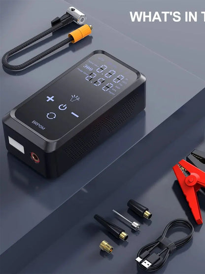 4 In 1 8000A Car Jump Starter 150PSI Air Pump Car Battery Booster Engine Starting Device Tire Air Compressor Power Bank