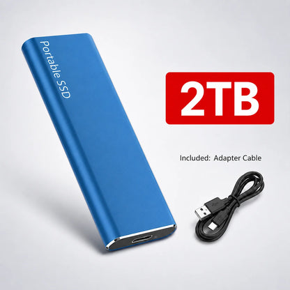 1TB Mini Reliable External SSD Hard Drive USB 3.1 Compact Storage for PC Laptop Mac Daily Portable Data Backup Use