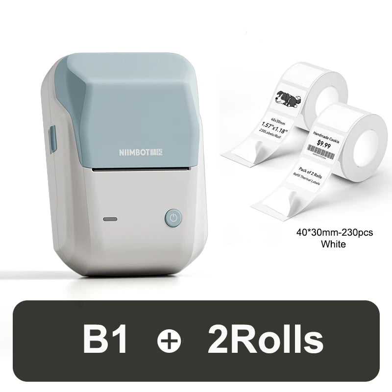 Niimbot B1 Label Maker 2inch Bluetooth Thermal Label Printer for Home Mailing Bakery Grocery Compatible with Phone Computer