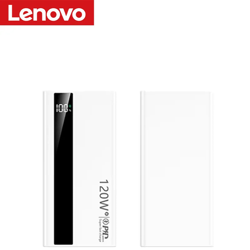 Lenovo 120W 500000mAh Power Bank High Capacity Super Fast Charge Portable External Battery PowerBank For iphone Samsung 2026 New