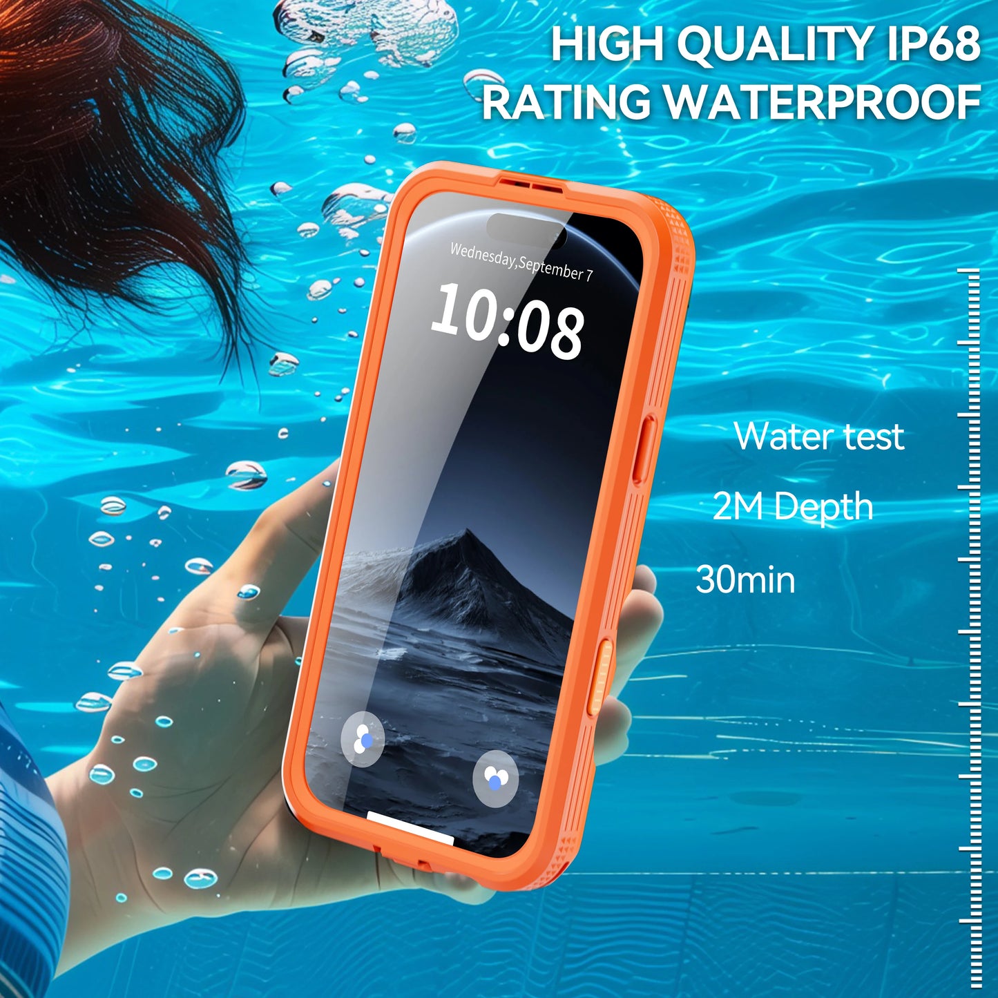 Shellbox IP68 Magnetic Waterproof Phone Case for Swimming & Diving - Compatible with iPhone 17/17AIR/17Pro/17Promax