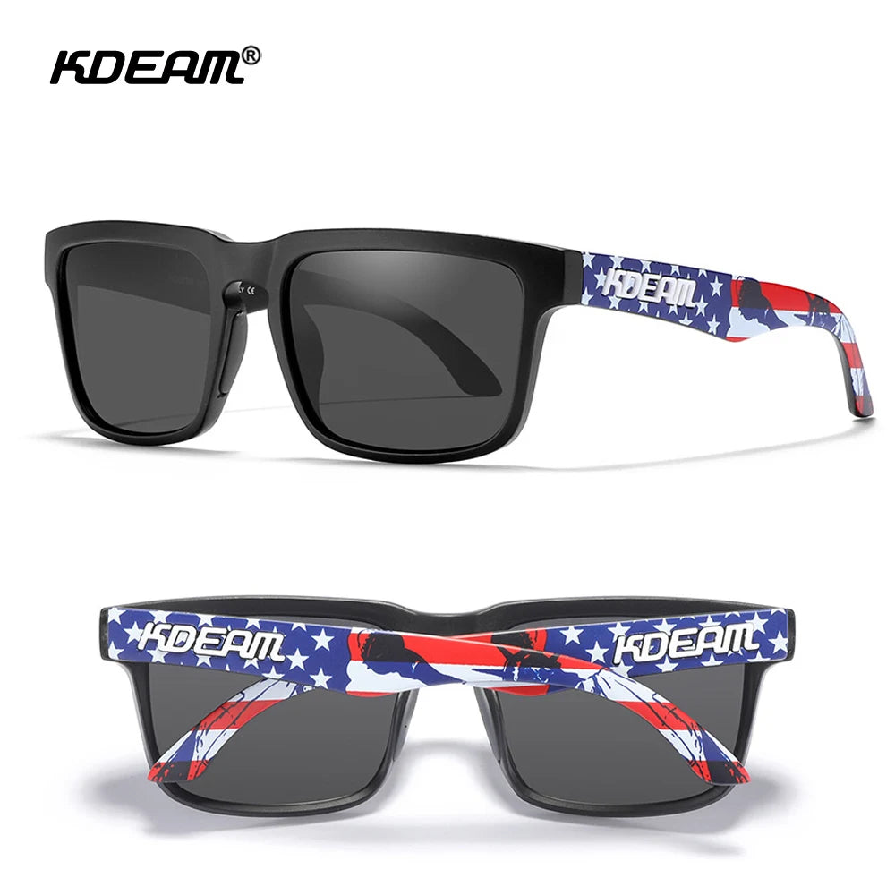 KDEAM Photochromic And Polarized Sunglasses Men Category 3 Polarized Sun Glasses Women Unique Frame Surface Eyewear With Case