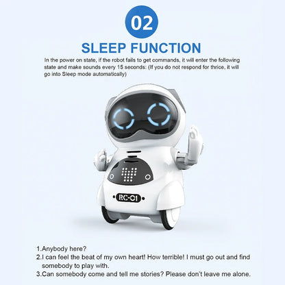 Pocket Robot Talking Interactive Dialogue Voice Recognition Record Singing Dancing Telling Story Remote Control Toy Gift for Kid