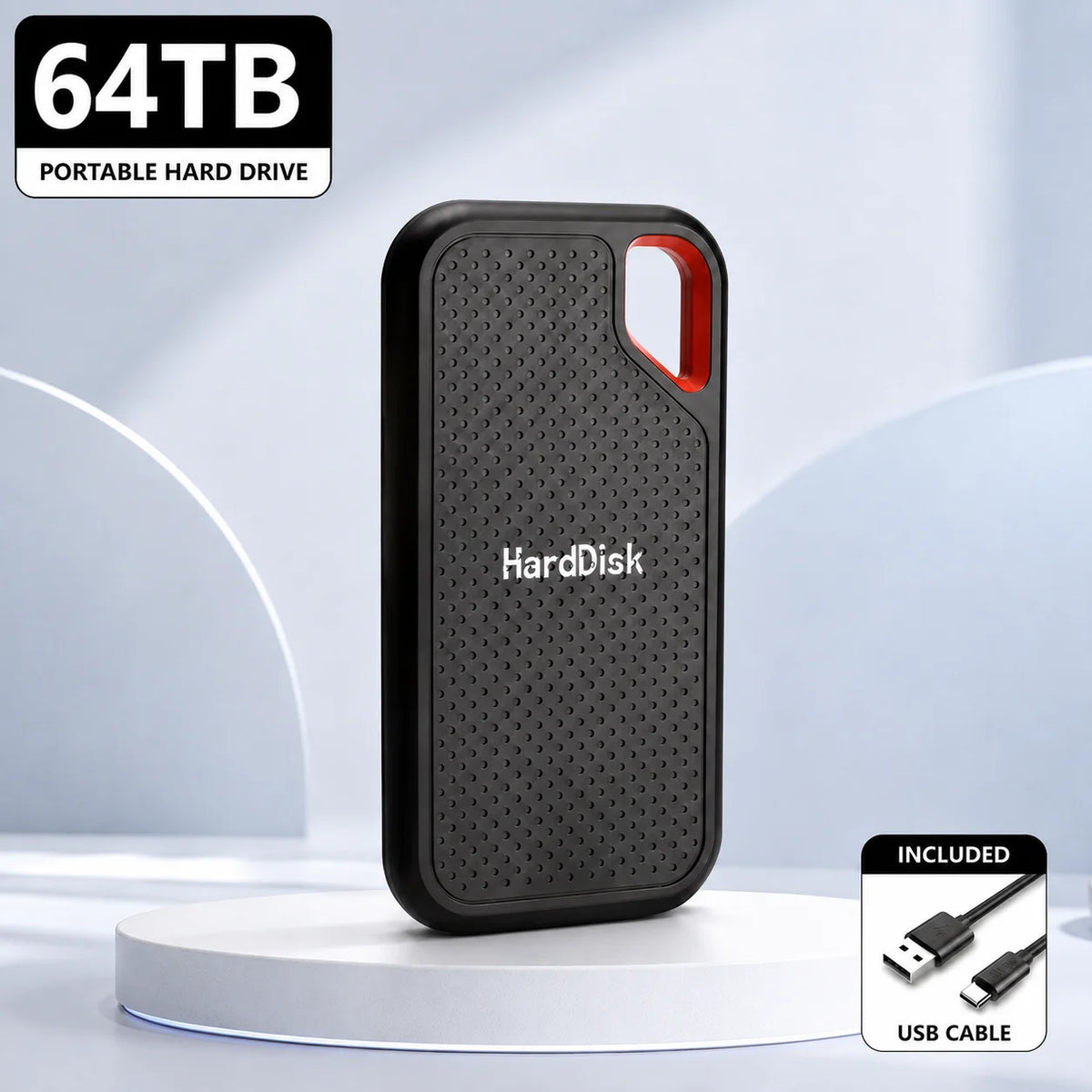1TB External Hard Drive 2TB Portable SSD USB-C Fast Storage Disk for Laptop Mac PC Phone Photo File Backup