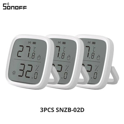 SONOFF SNZB 02D Zigbee Temperature Humidity Sensor SNZB-02D with LCD Screen for EWeLink SONOFF ZigBee Bridge Alexa Alice