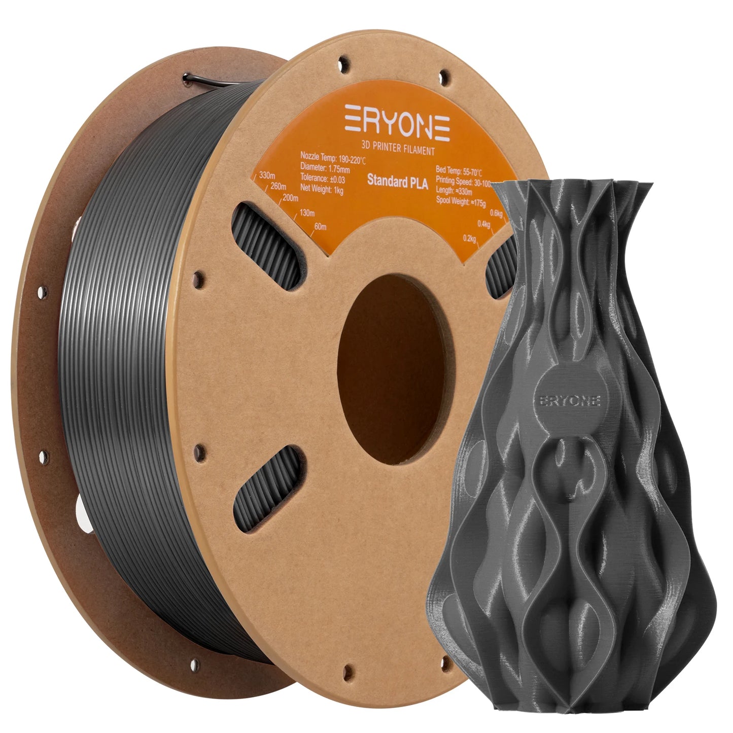 ERYONE 1/5/10KG Standard PLA Premium Filament 1.75mm 3D Print, Multicolor Available,big sale 1kg pla filament,1kg/spool