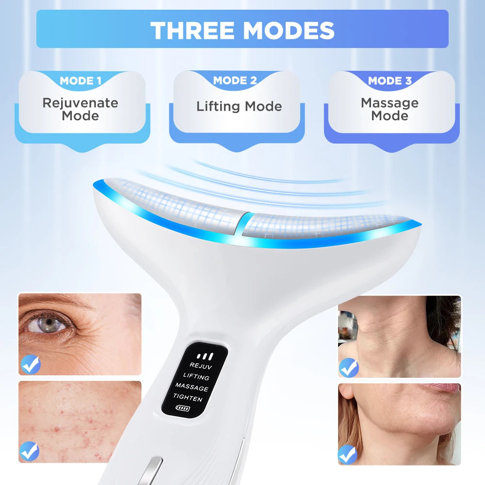 3 Massage Modes Microcurrent Neck Beauty Device Face Lifting Firming Massage Neck Beauty Instrument Tighten Skin Care Tool