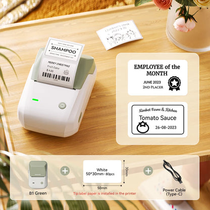 Niimbot B1 Label Maker 2inch Bluetooth Thermal Label Printer for Home Mailing Bakery Grocery Compatible with Phone Computer