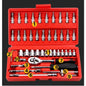 46pcs/Set 1/4 Inch Drive Socket Ratchet Wrench Set Automobile Maintenance Tool Socket Wrench Combination Hardware Tool Car Tools