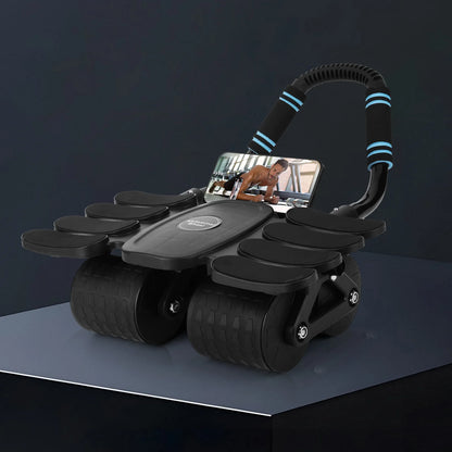 Abdominal Workout Roller with 8 Elbow Support Abdominal Fitness Wheel Automatic Rebound for Exercising Shoulder Arm Leg Muscles