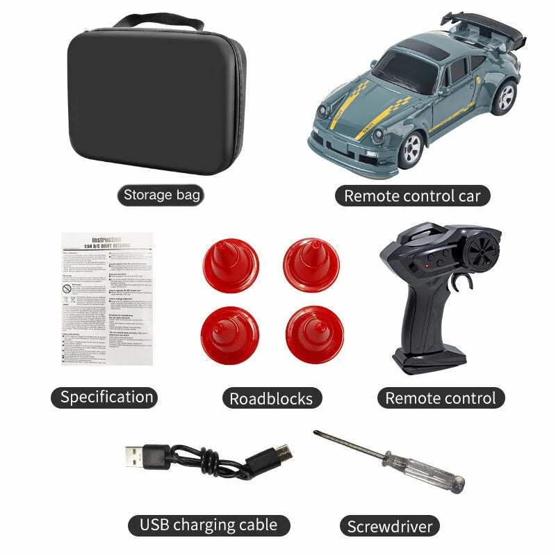 2026 New Kf20 1:64 Drift Rc Car Four-wheel remote-controlled racing car Full proportions Desk Competition Toy Boys Ideal gifts.