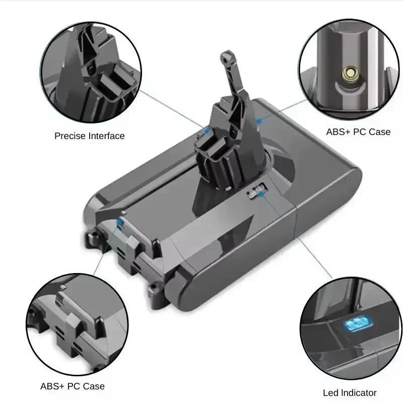 Vacuum Cleaner rechargeable Battery for Dyson V6 V7 V8 V10 V11 V15 Series SV07 DC62 DC58 DC31 Absolute Fluffy