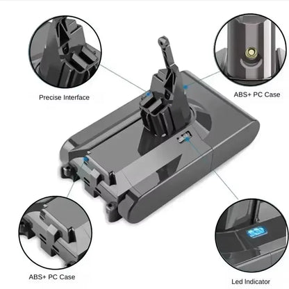 Vacuum Cleaner rechargeable Battery for Dyson V6 V7 V8 V10 V11 V15 Series SV07 DC62 DC58 DC31 Absolute Fluffy