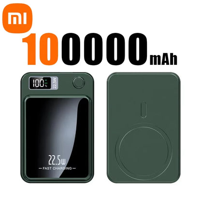 Xiaomi Magnetic Power Bank 100000mAh Wireless Fast Charger For iPhone Samsung Portable Auxiliary Battery Magnetic Powerbank Hold