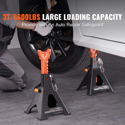 SucceBuy Jack Stands 3/6 Ton Capacity Car Jack Stands Double Locking Adjustable Height for lifting SUV Pickup Truck Car UTV ATV