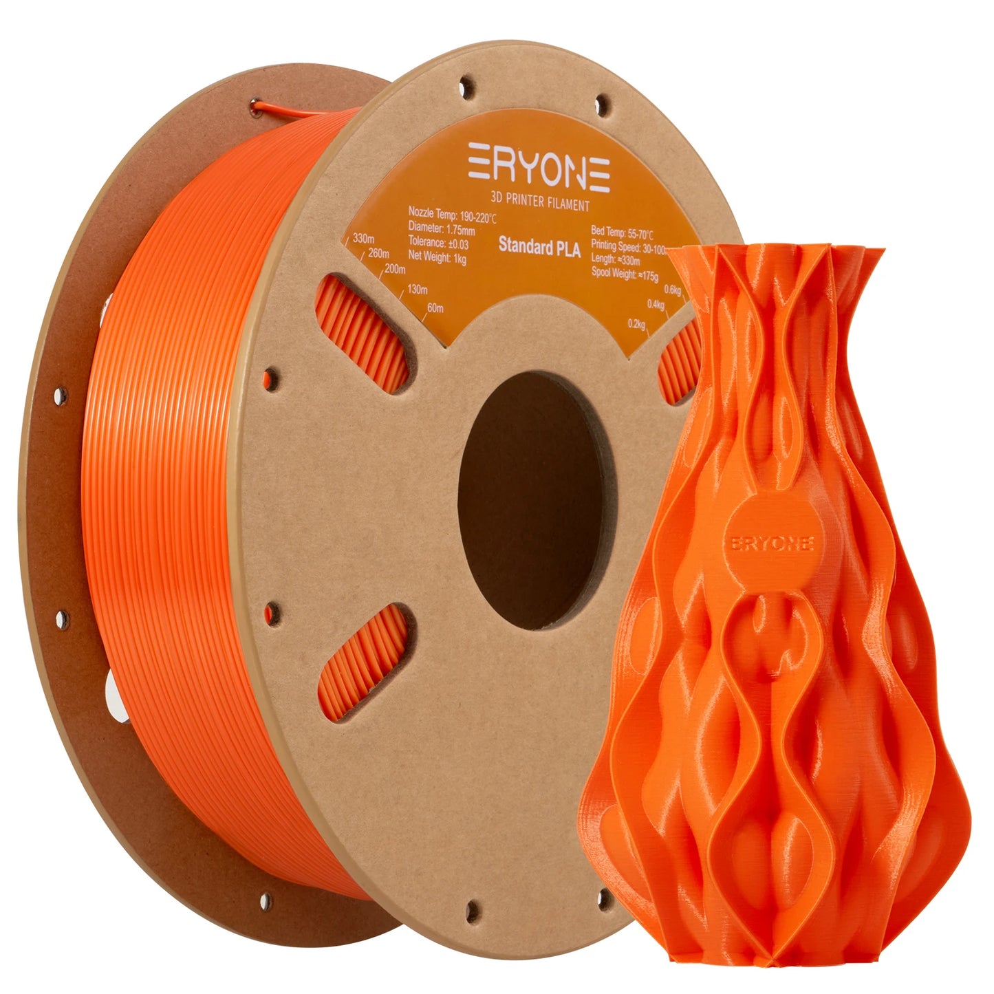 ERYONE 1/5/10KG Standard PLA Premium Filament 1.75mm 3D Print, Multicolor Available,big sale 1kg pla filament,1kg/spool