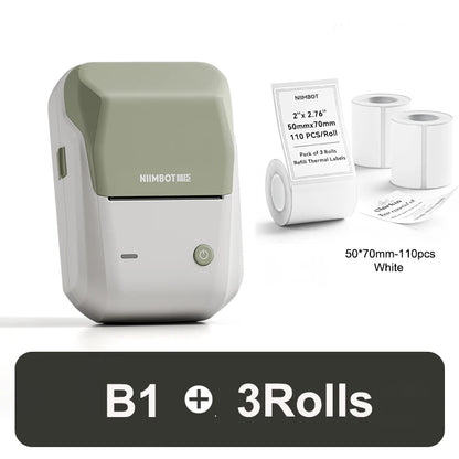 Niimbot B1 Label Maker 2inch Bluetooth Thermal Label Printer for Home Mailing Bakery Grocery Compatible with Phone Computer