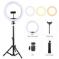 26cm 10inch Led Selfie Ring Light Round Ring Lamp with Phone Holder Photography Fill Lighting with Tripod for Youtube Live Video