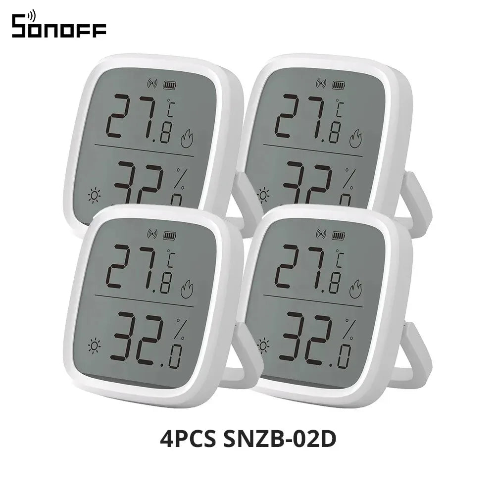 SONOFF SNZB 02D Zigbee Temperature Humidity Sensor SNZB-02D with LCD Screen for EWeLink SONOFF ZigBee Bridge Alexa Alice