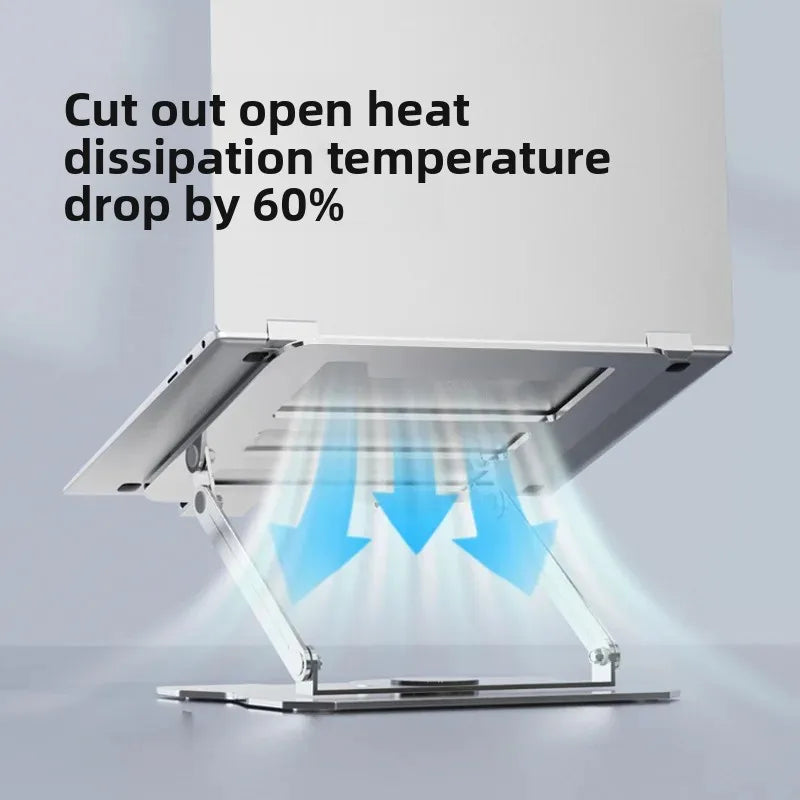 No-Install Notebook Tablet Stand Foldable Alloy Heat Sink Rotatable Display Elevation Frame Lightweight Portable Computer Holder