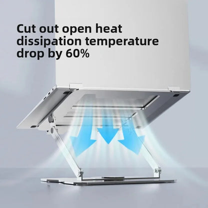 No-Install Notebook Tablet Stand Foldable Alloy Heat Sink Rotatable Display Elevation Frame Lightweight Portable Computer Holder