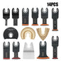Japanese Tooth Carbide Oscillating Saw Blade Kit 10-39Pcs Arc Edge Oscillating Multitool Blades Precise Cut for Wood PVC Iron