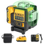 Dewalt DW089LG Self Levelling Multi Line 3 x 360 Degrees Green Beam Laser 12V MAX* with Battery 2.0Ah Li-Ion and Charger
