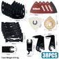 Japanese Tooth Carbide Oscillating Saw Blade Kit 10-39Pcs Arc Edge Oscillating Multitool Blades Precise Cut for Wood PVC Iron