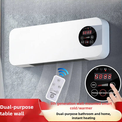 Dual-purpose Mobile Small Air Conditioner, Wall-mounted Heater, Household Bathroom Electric Heater 1500W 2 Gears Air Conditioner