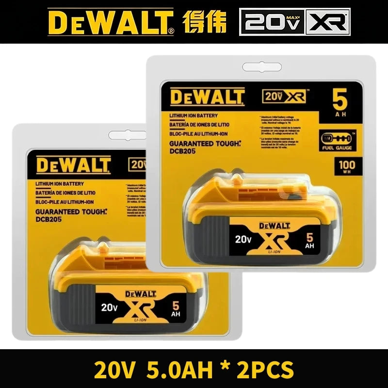 100% Original DeWalt 20V 6Ah 5Ah Battery Power Tool Replacement for DeWalt DCB206 DCB205 DCB202 DCB200 18V 20V Power Tool