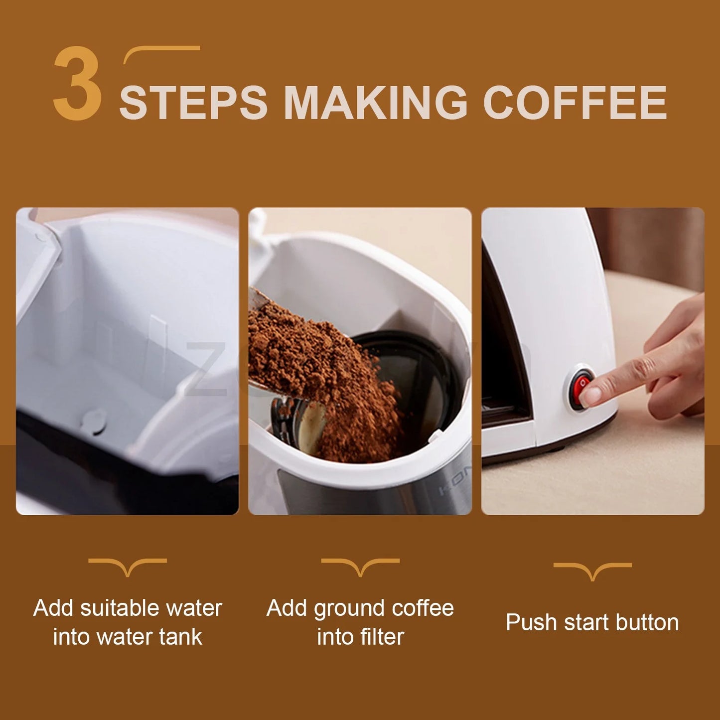 Household small automatic coffee machine office brewing tea machine drip coffee machine