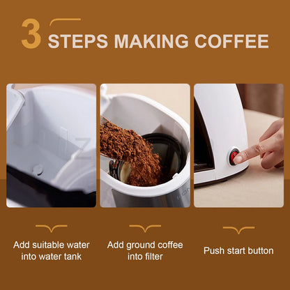 Household small automatic coffee machine office brewing tea machine drip coffee machine