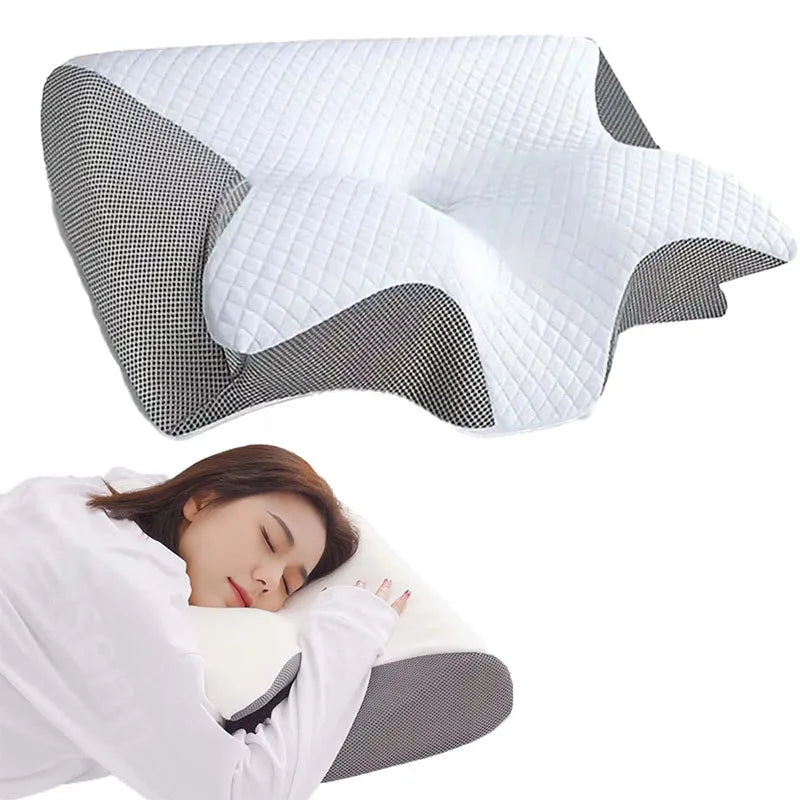 2026 NEW Butterfly-shaped comfortable pillow, soft memory foam pillow, neck support, neck pain relief, neck pillow