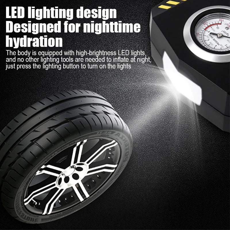 Digital Tire Inflator DC 12 Volt Car Portable Air Compressor Pump 150 PSI Car Air Compressor for Auto Car Motorcycles Bicycles