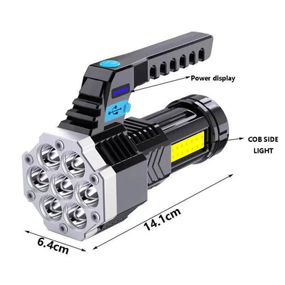 High Powered 26000000LM LED Flashlight Super Bright Torch USB Rechargeable Lamp