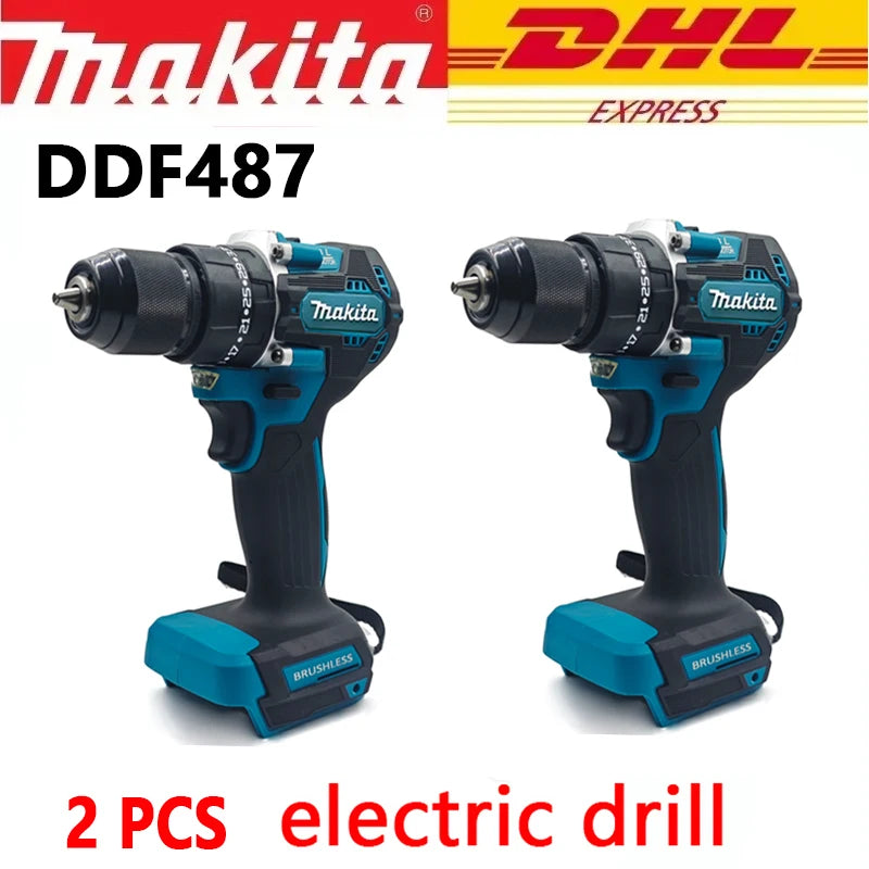 2026 Makita DDF487 10mm brushless 18V lithium-ion charging impact drill,high torque electric screwdriver Makita 18V Battery