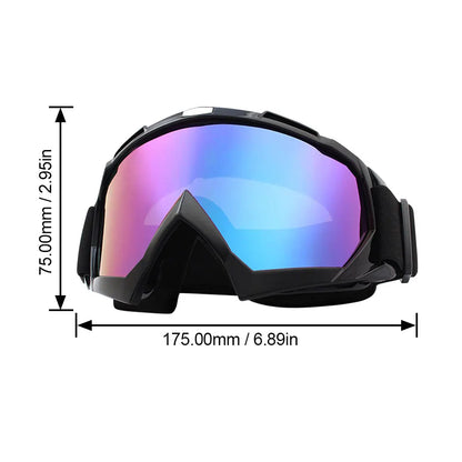 Motorcycle Glasses Windproof Snowboard Goggles Anti-Fog Cycling Sunglasses UV Protection for Winter Outdoor Sport